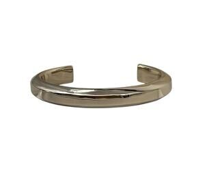 Giles & Brother Le Beau Hex Cuff Bracelet Shiny Gold Size 5